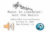 Music In Libraries: Just the Basics