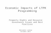Economic Impacts of LTPR Programming