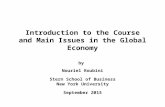 Introduction to the Course and Main Issues in the Global Economy