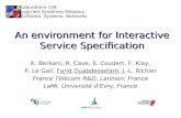 An  environment  for Interactive Service  Specification