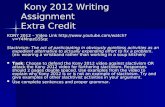 Kony 2012 Writing Assignment  Extra Credit