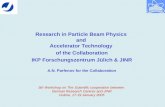 Research in Particle Beam Physics  and  Accelerator Technology  of the Collaboration