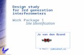 Design study  for 3rd generation interferometers Work Package 1 Site Identification
