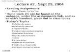 Lecture #2,  Sept 29, 2004