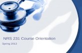 NRS 231 Course Orientation
