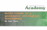 World trends in e-governance and digital development