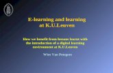 E-learning and learning at K.U.Leuven