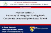 Master Series 3:  Pathway of Integrity: Taking Back Corporate Leadership for Local Talent