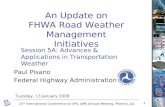 An Update on FHWA Road Weather Management Initiatives