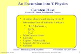 An Excursion into  t  Physics Carsten Hast Stanford Linear Accelerator Center