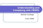 Understanding and Complying with FERPA