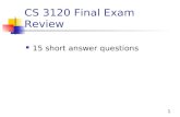 CS 3120 Final Exam Review