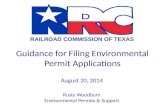 Guidance for Filing Environmental Permit Applications