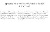 Speciation Stories for Field Botany, PBIO 109