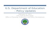 U.S. Department of Education – Policy Updates