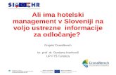 Ali ima hotelski management v Sloveniji na voljo ustrezne  informacije za odločanje?