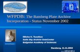 WFPDB:  The Bamberg Plate Archive Incorporation - Status November 2002