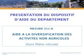 MESURE 311-A  AIDE A LA DIVERSIFICATION DES ACTIVITES NON AGRICOLES (hors filière viticole)