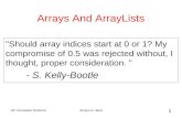 Arrays And ArrayLists