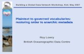 Plaintext to governed vocabularies: restoring order to anarchic metadata