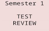 Semester 1  TEST REVIEW