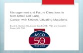 Management and Future Directions in Non-Small Cell Lung Cancer with Known Activating Mutations