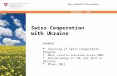Swiss Cooperation  with Ukraine