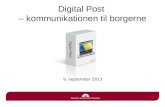 Digital Post  – kommunikationen til borgerne