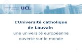 L’Université catholique de Louvain  une université européenne ouverte sur le monde