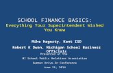 SCHOOL FINANCE BASICS: Everything Your Superintendent Wished You Knew