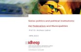 Swiss politics and political institutions: 2a)  Federalism  and Municipalities
