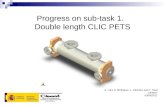 Progress on sub-task 1.   Double length CLIC PETS