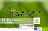 Responsibilities and tasks  EcoR Partener