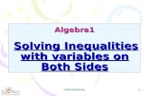 Algebra1 Solving Inequalities with variables on Both Sides