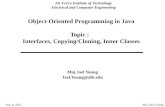 Object-Oriented Programming in Java Topic :   Interfaces, Copying/Cloning, Inner Classes