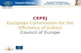 CEPEJ European Commission for the Efficiency of Justice Council of Europe