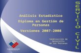 Análisis Estadístico Diploma en Gestión de Personas Versiones 2007-2008