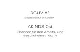 DGUV A2 Einsatzzeiten für SIFA und BA AK NDS Ost