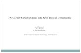 The Heavy baryon masses and Spin-Isospin Dependence