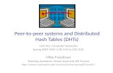Peer-to-peer systems and Distributed Hash Tables (DHTs)