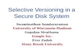 Selective Versioning in a Secure Disk System