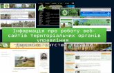 Інформація про роботу  веб-сайтів  територіальних органів управління  Держлісагентства України