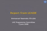 Report from LEADE