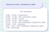 Welcome to Mrs. Choudhury's Math