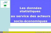 Les données statistiques  au service des acteurs socio-économiques
