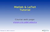Matlab & LaTeX Tutorial