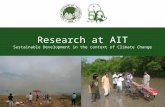 Research at AIT Sustainable Development in the context of Climate Change