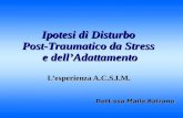 Ipotesi di Disturbo  Post-Traumatico da Stress  e dell’Adattamento L’esperienza A.C.S.I.M.