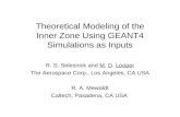Theoretical Modeling of the Inner Zone Using GEANT4 Simulations as Inputs