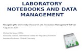 Laboratory notebooks and data management